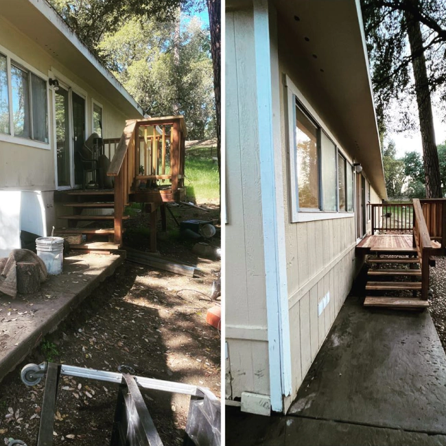 before and after clean up